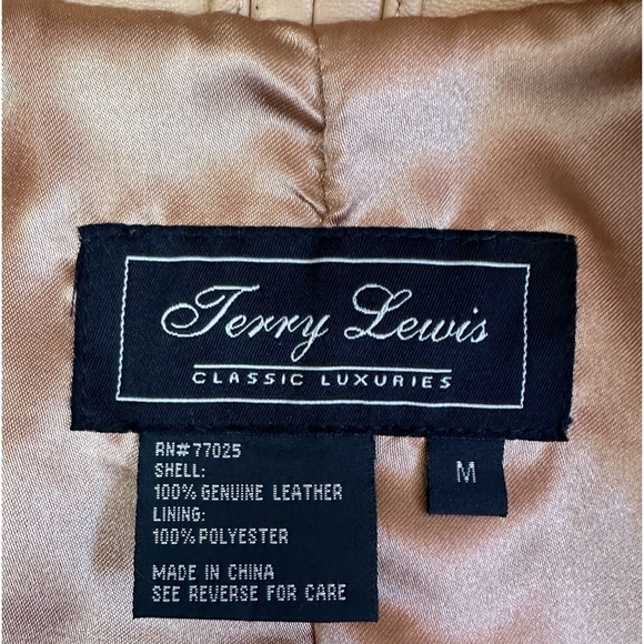 Terry Lewis Handpainted deer buttery soft tan pleated leather jacket sz MD OOAK - Picture 15 of 15